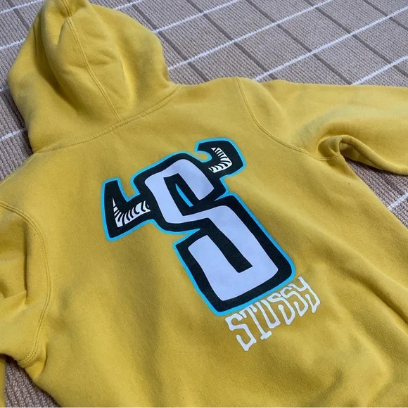 Stussy Hoodie - Yellow - Size Small - Great Condition - Picture 4 of 4